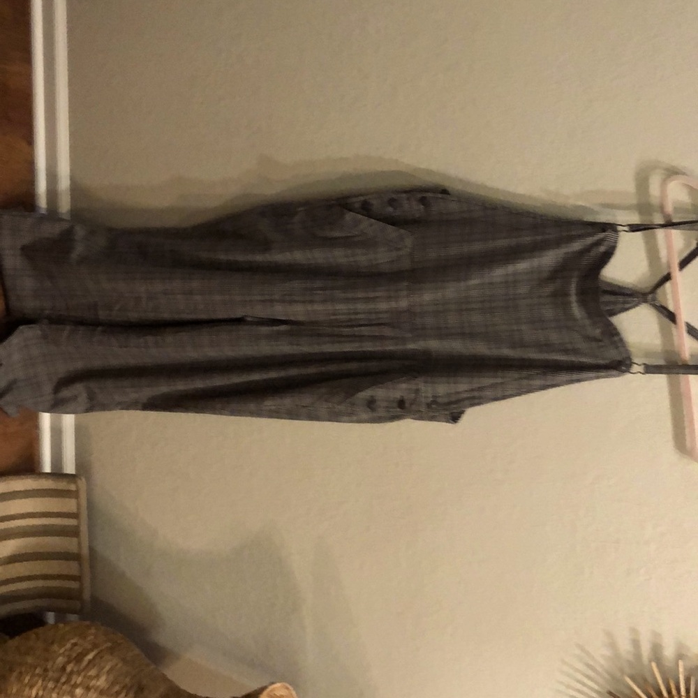 Plaid overalls